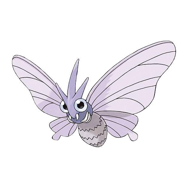 #0049 摩鲁蛾 - 虫、毒属性宝可梦