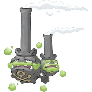 #0110 双弹瓦斯-伽勒尔的样子 - 毒、妖精属性宝可梦