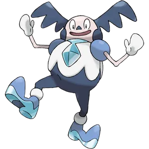 #0122 魔墙人偶-伽勒尔的样子 - 冰、超能力属性宝可梦