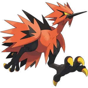 #0145 闪电鸟-伽勒尔的样子 - 格斗、飞行属性宝可梦