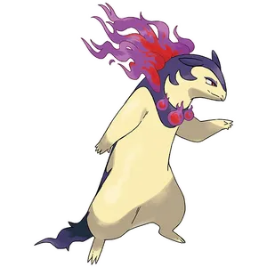 #0157 火暴兽-洗翠的样子 - 火、幽灵属性宝可梦