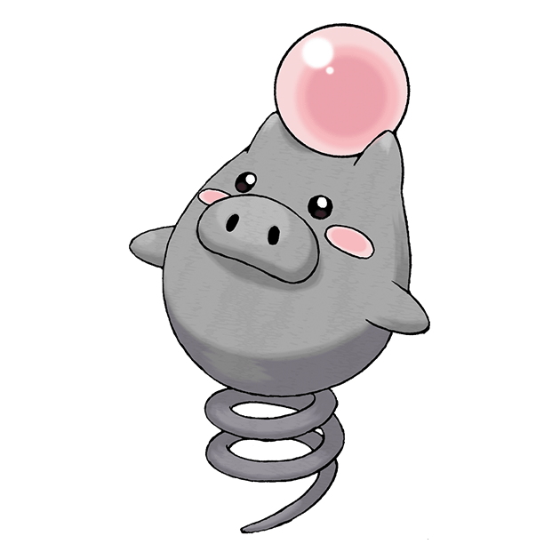 #0325 跳跳猪 - 超能力属性宝可梦