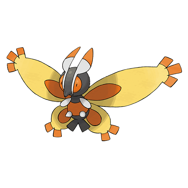 #0414 绅士蛾 - 虫、飞行属性宝可梦