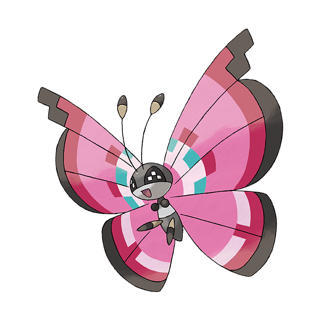 #0666 彩粉蝶 - 虫、飞行属性宝可梦