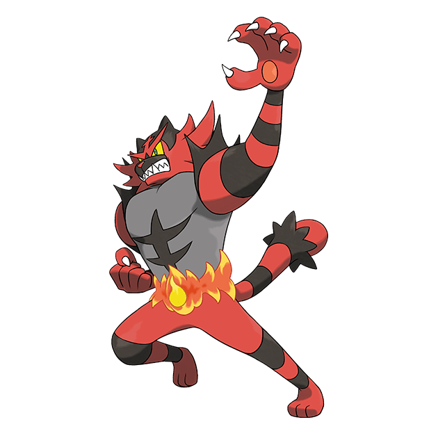 #0727 炽焰咆哮虎 - 火、恶属性宝可梦