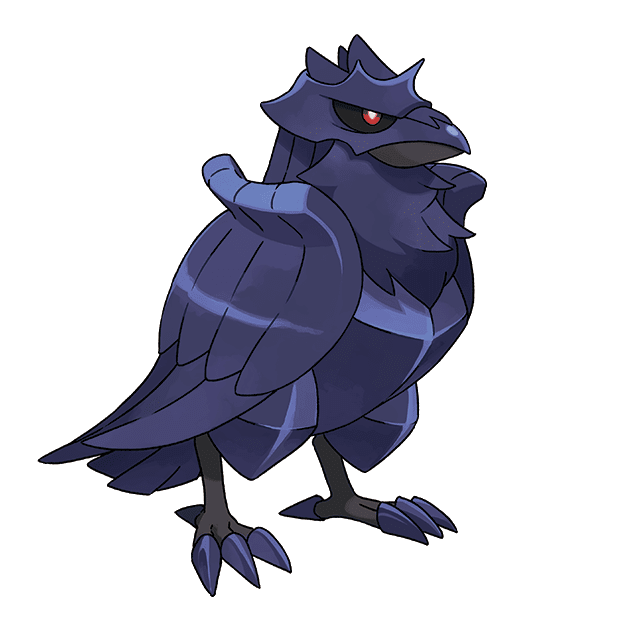 #0823 钢铠鸦 - 飞行、钢属性宝可梦