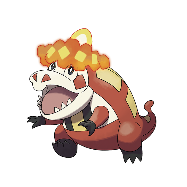 #0910 炙烫鳄 - 火属性宝可梦